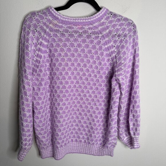 Lilly Pulitzer Women's Purple Corabelle Balloon Sleeve Sweater - Size‎ M Medium - Picture 3 of 6